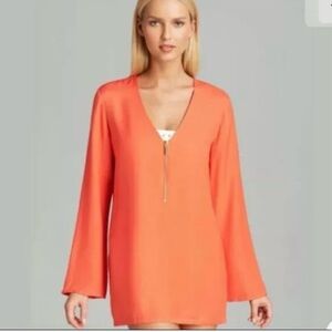 Michael Kors Cover Up Beach Swimwear Tunic
Dress Orange Coral Size Small